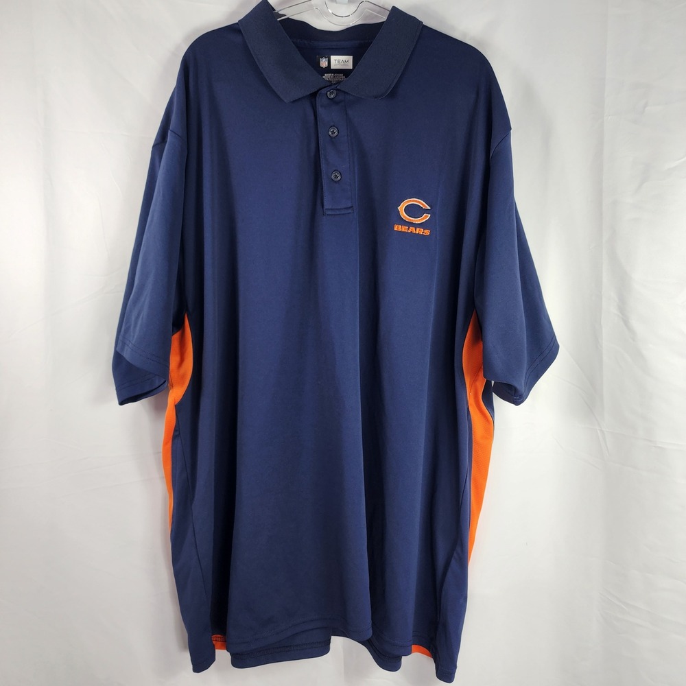 Vintage Y2K Chicago Bears NFL Polo Shirt Mens 2XL Big Tall Embroidered Logo Rare